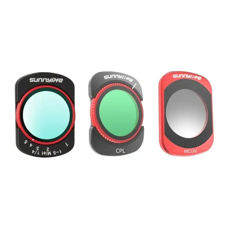 Sunnylife-filterset för Osmo Pocket 4 och Pocket 3: VND2-32, CPL, MCUV, Black Mist 1/4