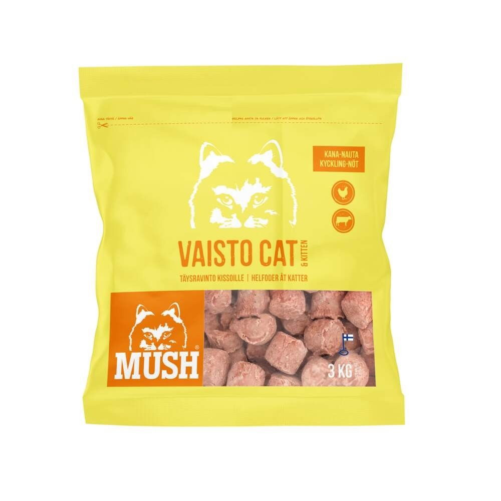 Mush Vaisto Cat Kitten Kyckling-Nöt 3 kg