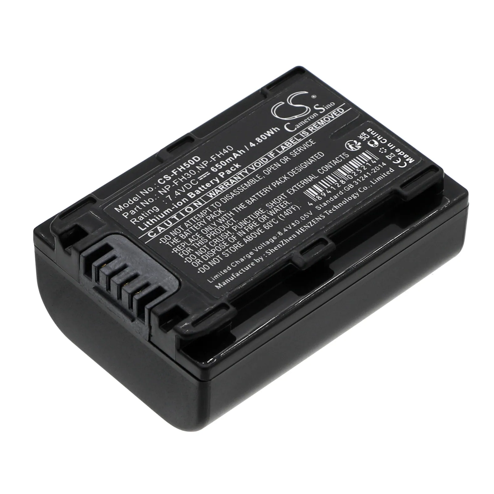 Batteri av typ Sony: NP-FH30/FH40/FH50/FH60 / CS-FH50D