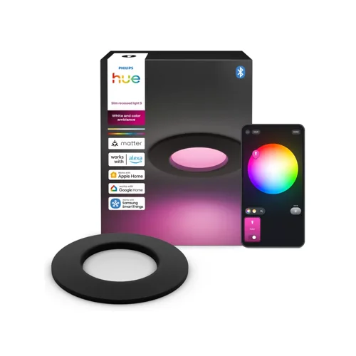 Philips Hue Slim infälld spotlight 90 mm 1-pack Svart