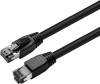 Nätverkskabel skärmad Cat8.1 S/FTP, MicroConnect, LSZH, 0,5 meter - Svart