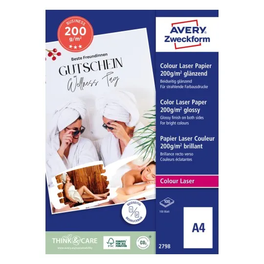 Avery Zweckform 2798 fotopapper A4 200 g/m² glansigt 100 ark