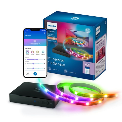 Philips HDMI 2.0 Sync Box med ljuslist för 55"-65" TV-apparater