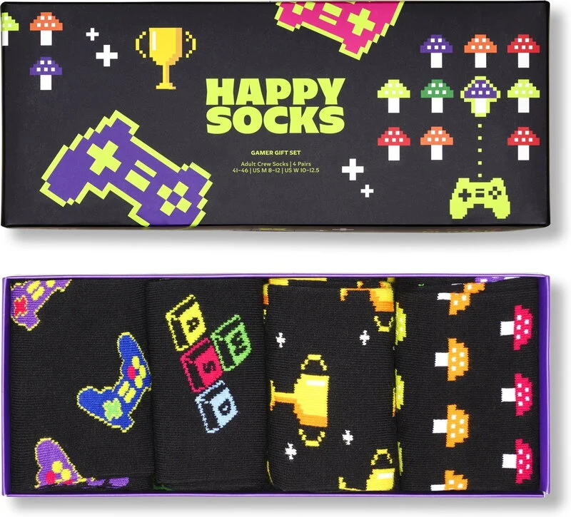 Happy Socks 4-Pack Gamer Socks Gift Set 41-46