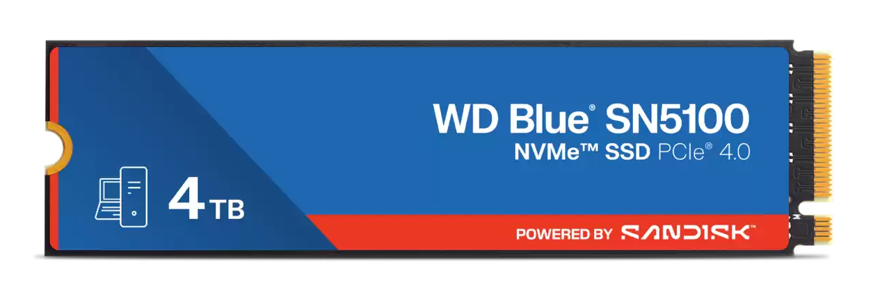 4 TB WD Blue SN5100 SSD, M.2 2280 NVMe PCIe 4.0, bild 2