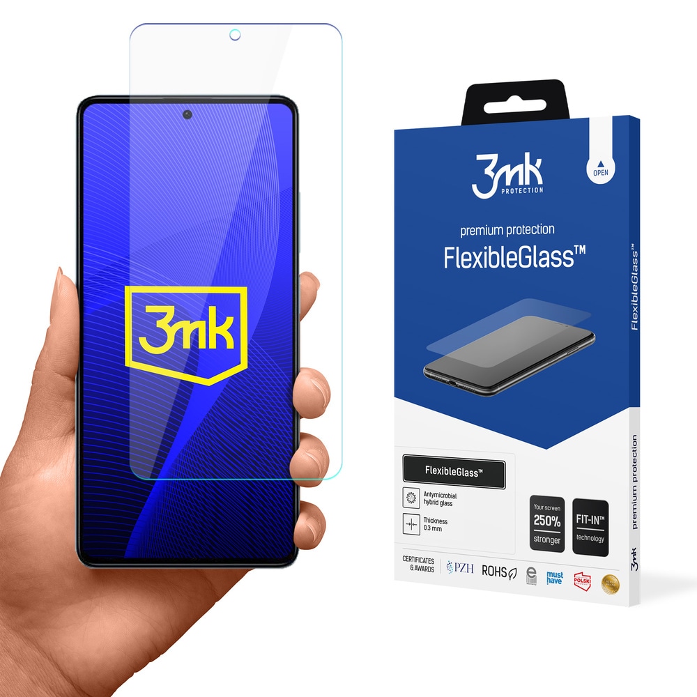 Härdat glas till Xiaomi Redmi Note 12 Pro+ / Note 12 Pro hybrid flexi 7H 3mk FlexibleGlass-serien