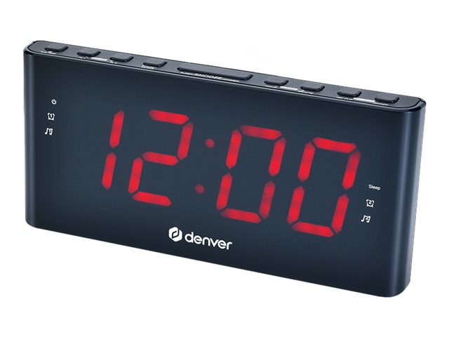 Denver klockradio med projektion och dubbla alarm - Svart, bild 2