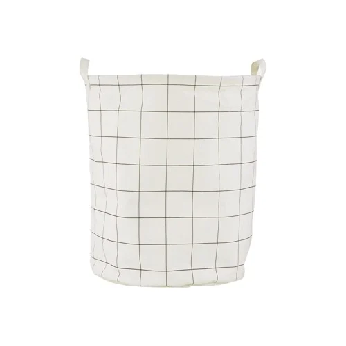 House Doctor - Squares Tvättkorg - H50 cm - Svart/Vit