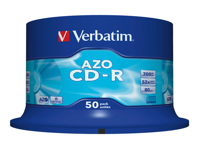 CD-R media Verbatim DataLifePlus 80 min 52X, 50-pack spindel