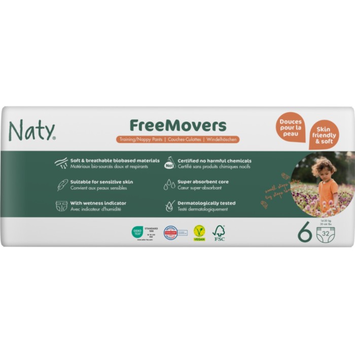 Naty Byxblöjor FreeMovers storlek 6, 32 st