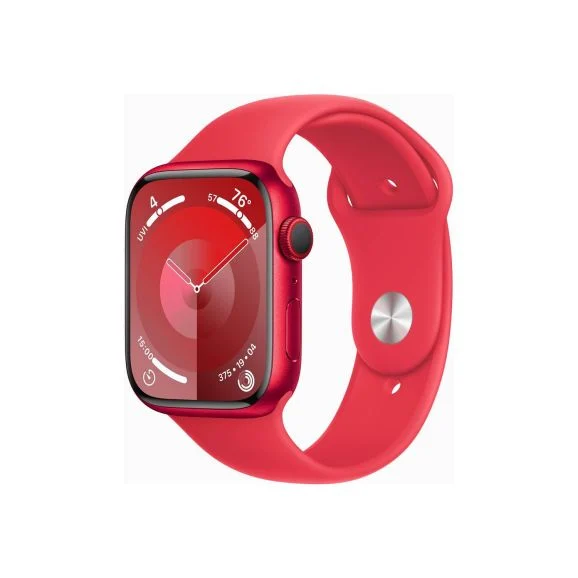 Apple Watch Series 9 GPS + Cell 45 mm, (PRODUCT)RED aluminiumboett med, (PRODUCT)RED sportband - S/M