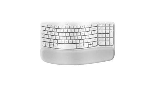 Logitech Wave Keys Ergo trådlöst tangentbord, vit, bild 4