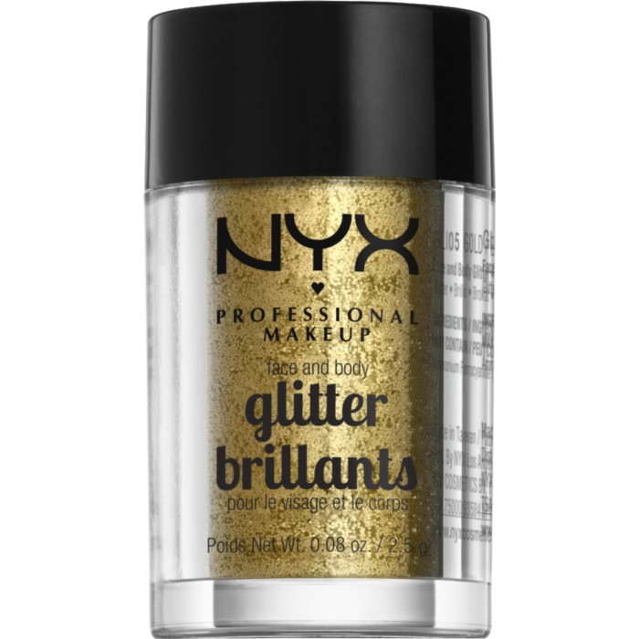 NYX PROFESSIONAL MAKEUP Face & Body Glitter Gold