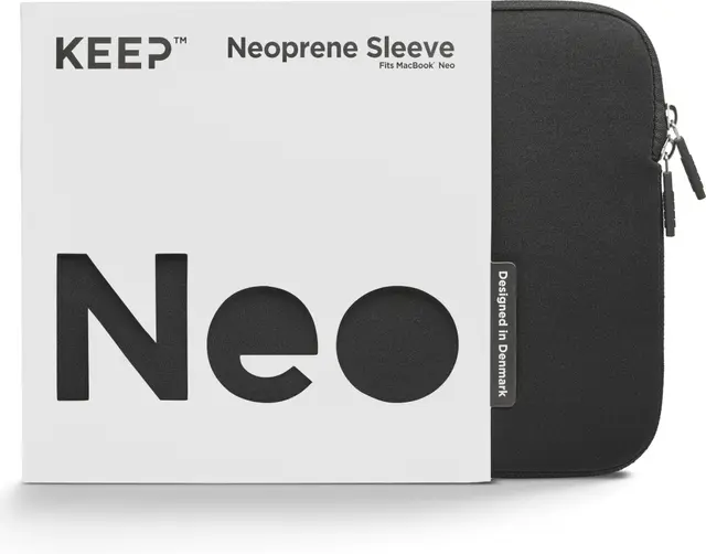 KEEP MacBook Neo neoprenfodral (svart)