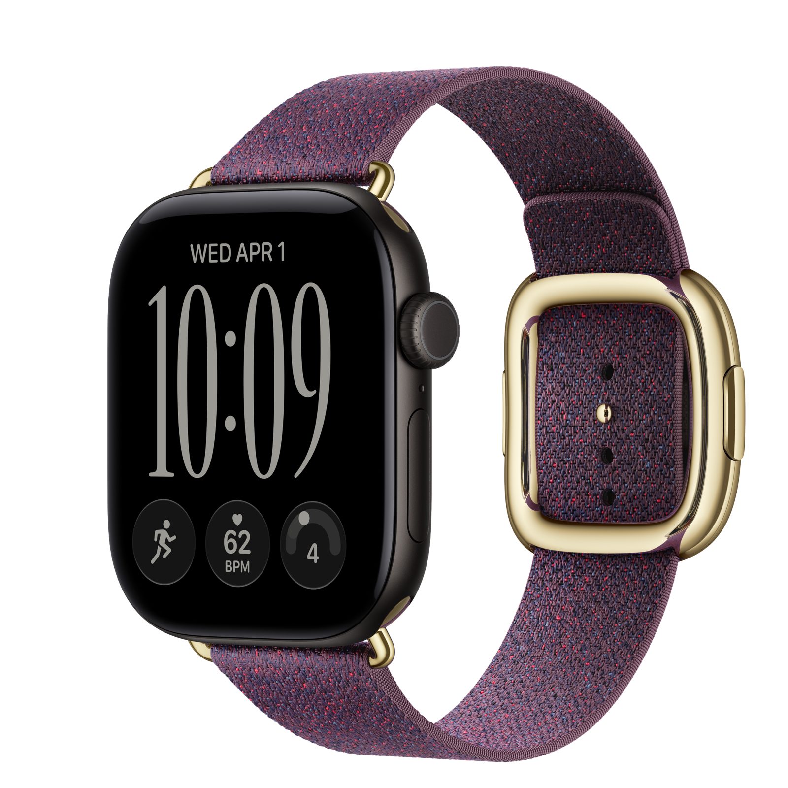 Apple Watch Series 12 (GPS) • Aluminiumboett svart, 42 mm • Modernt spänne mullbär