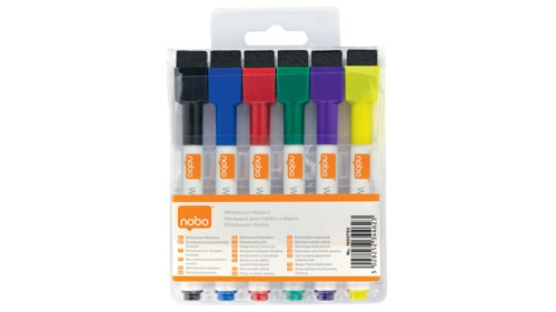 Nobo Whiteboard Marker Rexel Mini sorterad 6 färger, bild 3