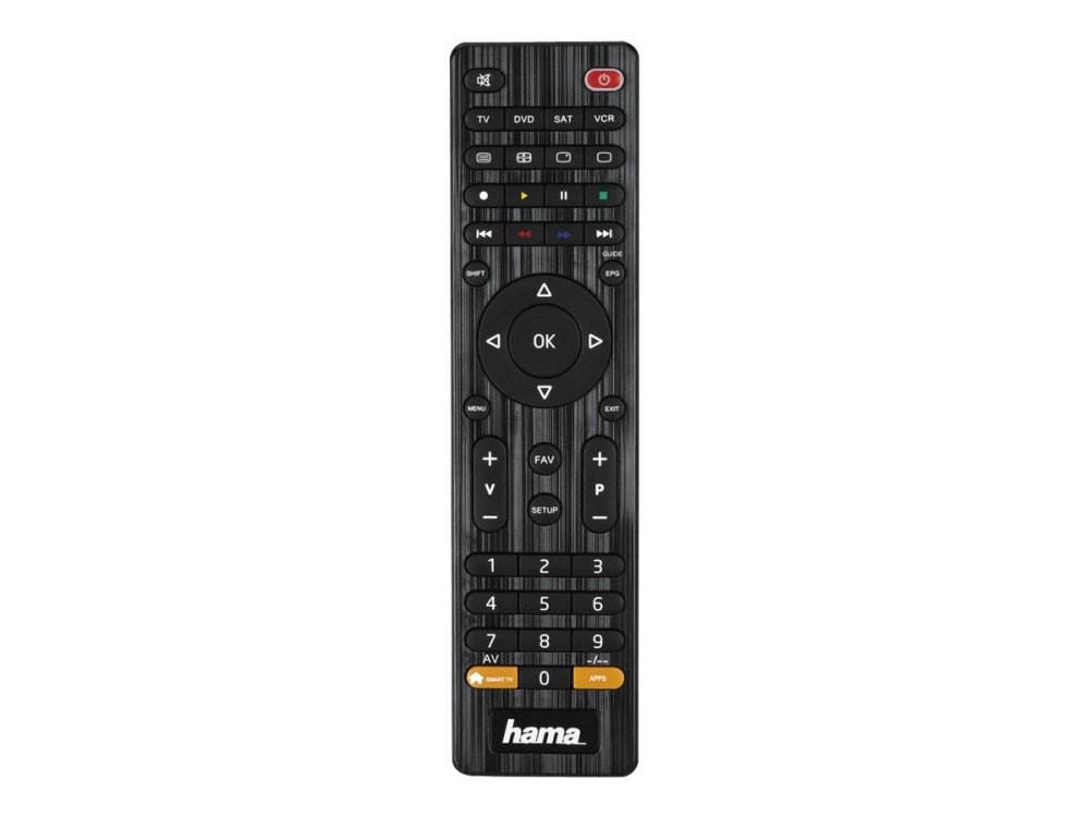 Hama 4in1 - Universell fjärrkontroll - infraröd - svart
