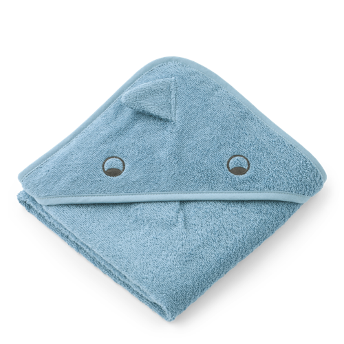 Liewood - Albert Dino Hooded Towel - Beach blue - One size