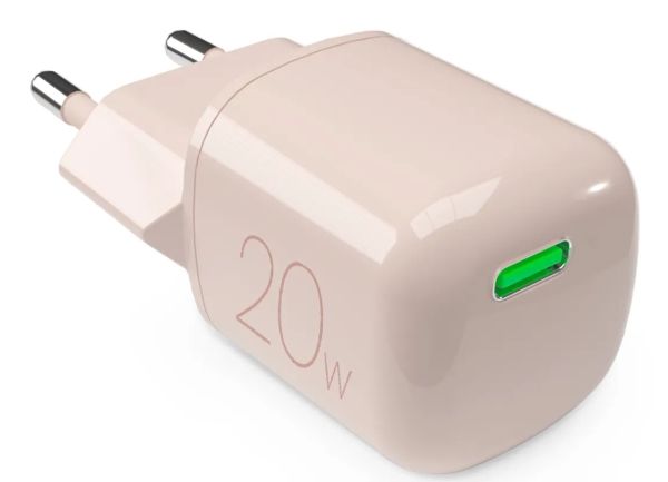 PURO MiniPro USB-C-väggladdare 20W GaN, sand