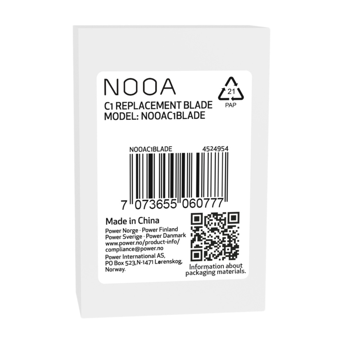 NOOA Professional C1 reservblad