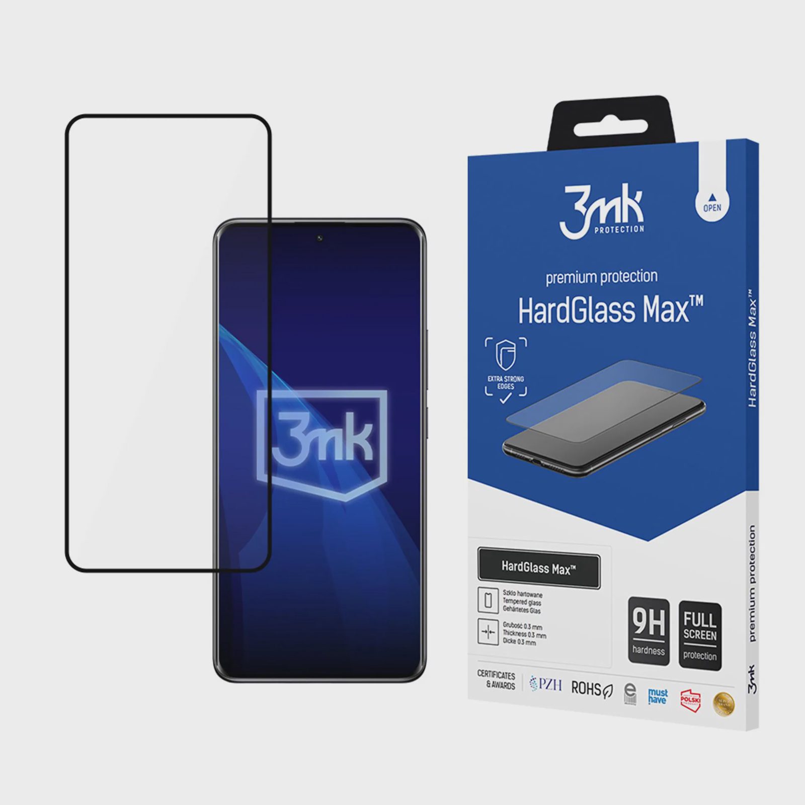 3mk HardGlass Max Black - Förstärkt härdat glas för Xiaomi Redmi Note 14 Pro 4G/5G/Pro+