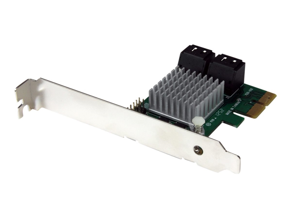 Startech PCI Express 2.0 SATA III 6 Gbps RAID-kontrollerkort med 4 portar och HyperDuo nivåindelad SSD-lagring - Kontrollerkort (RAID) - 4 Kanal - SATA 6Gb/s - låg profil - RAID 0, 1, 10, JBOD - PCIe 2.0 x2 - för P/N: ST521PMINT