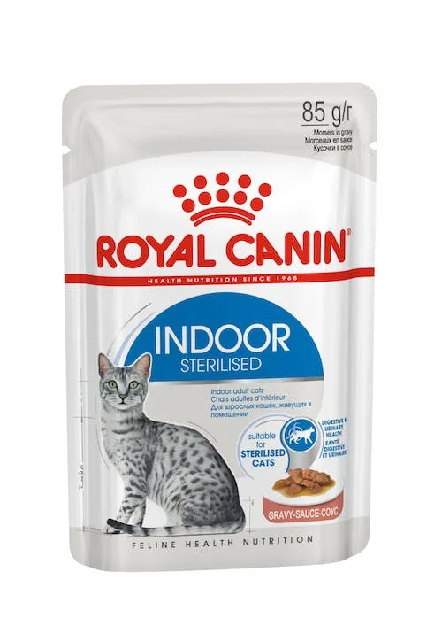 Royal Canin Indoor Sterilised Gravy Adult Våtfoder för katt 12x85 g, bild 5