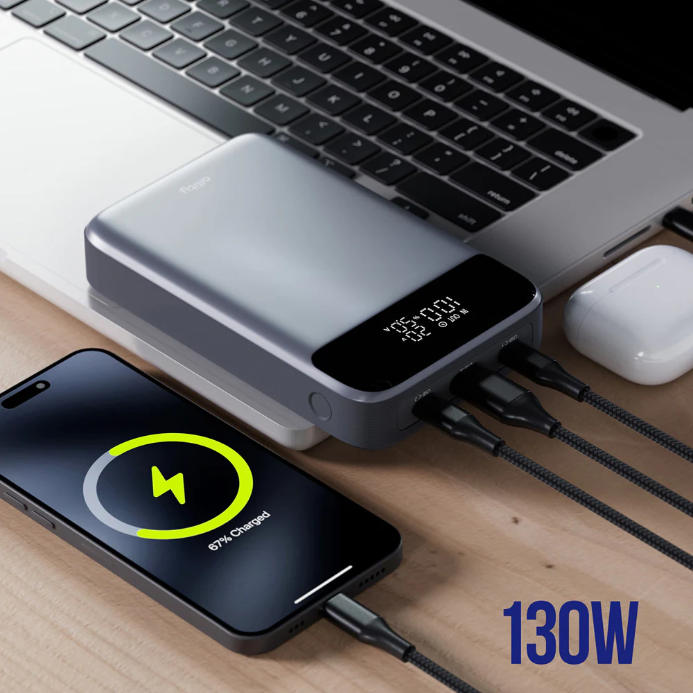 Allity Powerbank 19200 mAh 130W PD/QC för laptop och mobil, bild 4