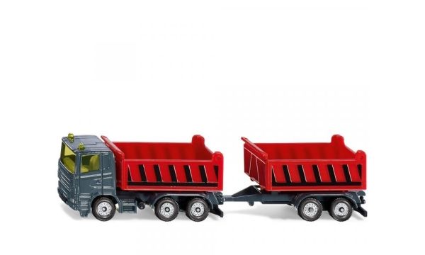 Siku Truck With Dumper Body And Tipping Trailer