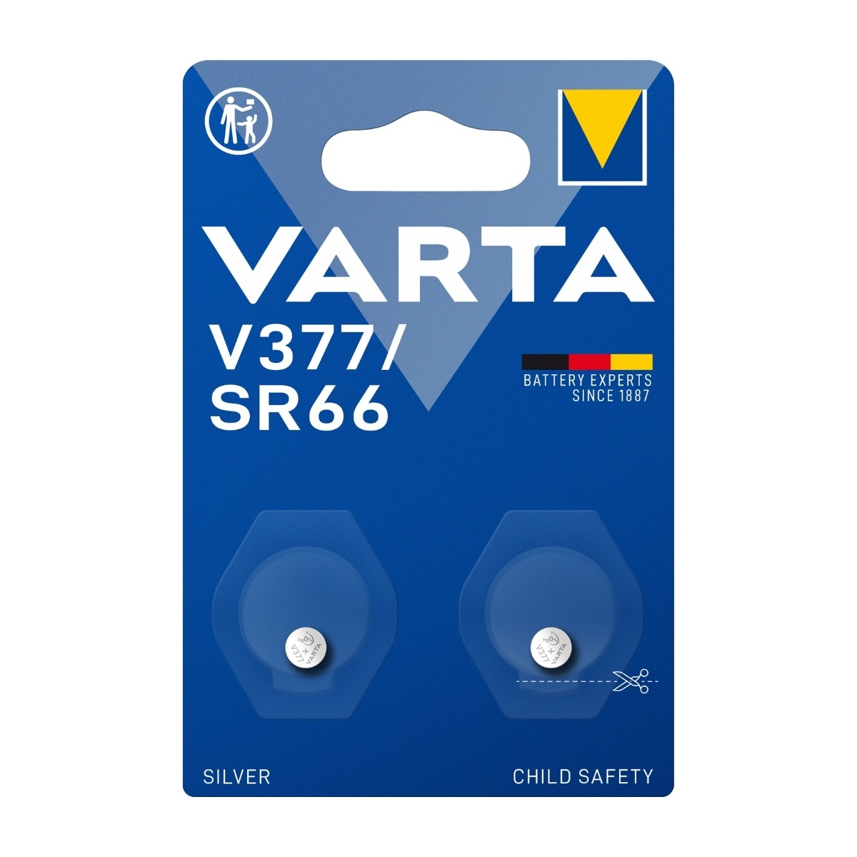 VARTA V377/SR66 knappbatteri, 2 st