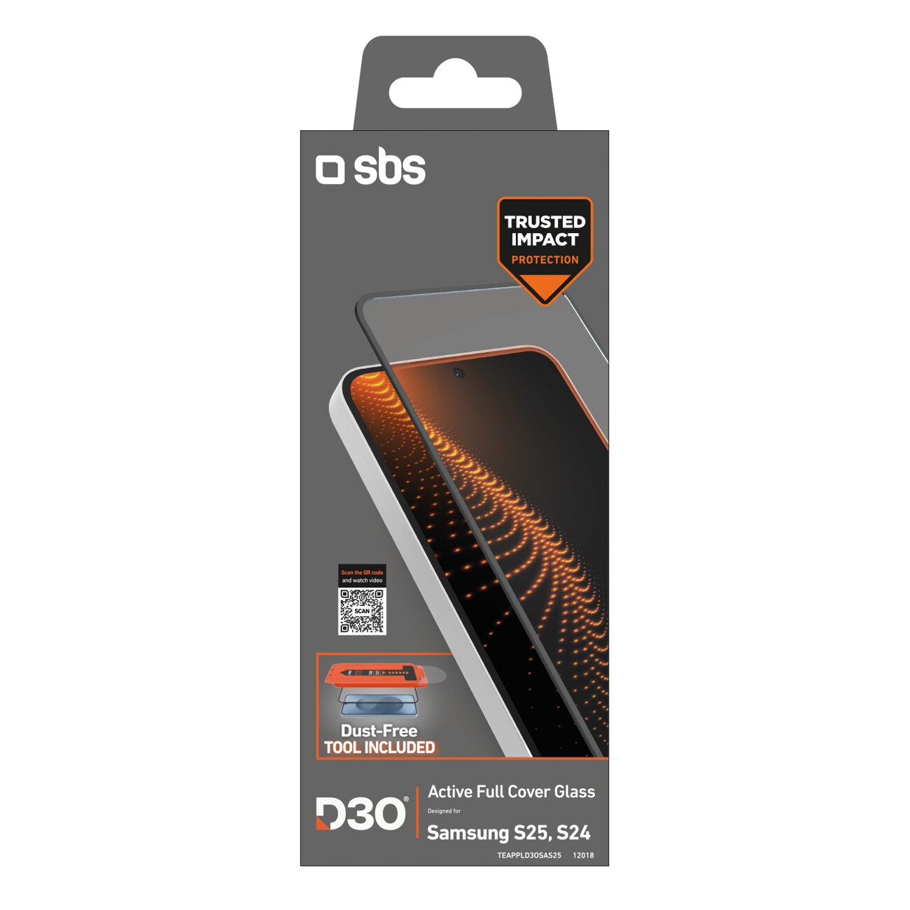 SBS härdat glas med D3O-teknik med applikator för Samsung Galaxy S24 / Samsung Galaxy S25, bild 2