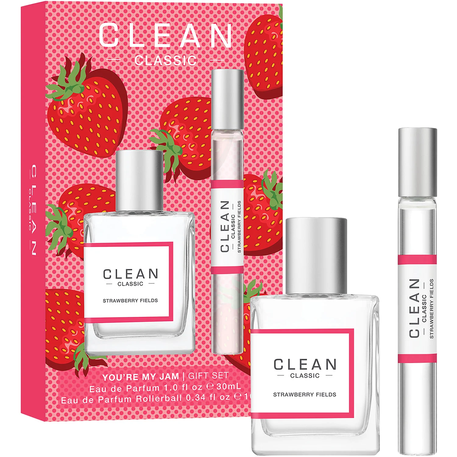 Clean Classic Strawberry Fields Duo Gift Set Eau de Parfum 30 ml + Rollerball 10 ml 1 pcs