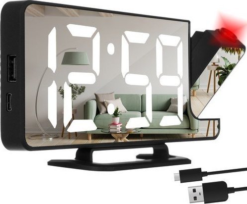 Izoxis LED-väckarklocka med projektor Izoxis 19576