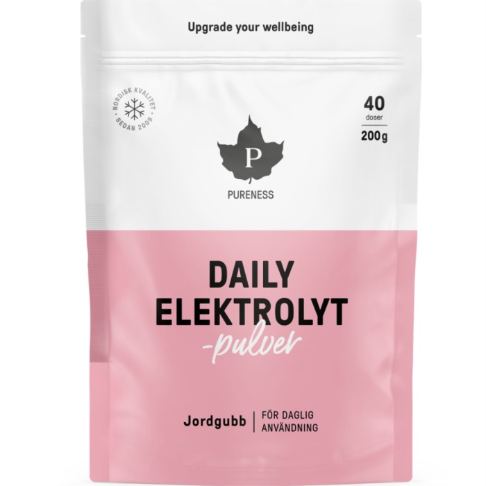 Pureness Daily Elektrolytpulver, Jordgubb, 200 g