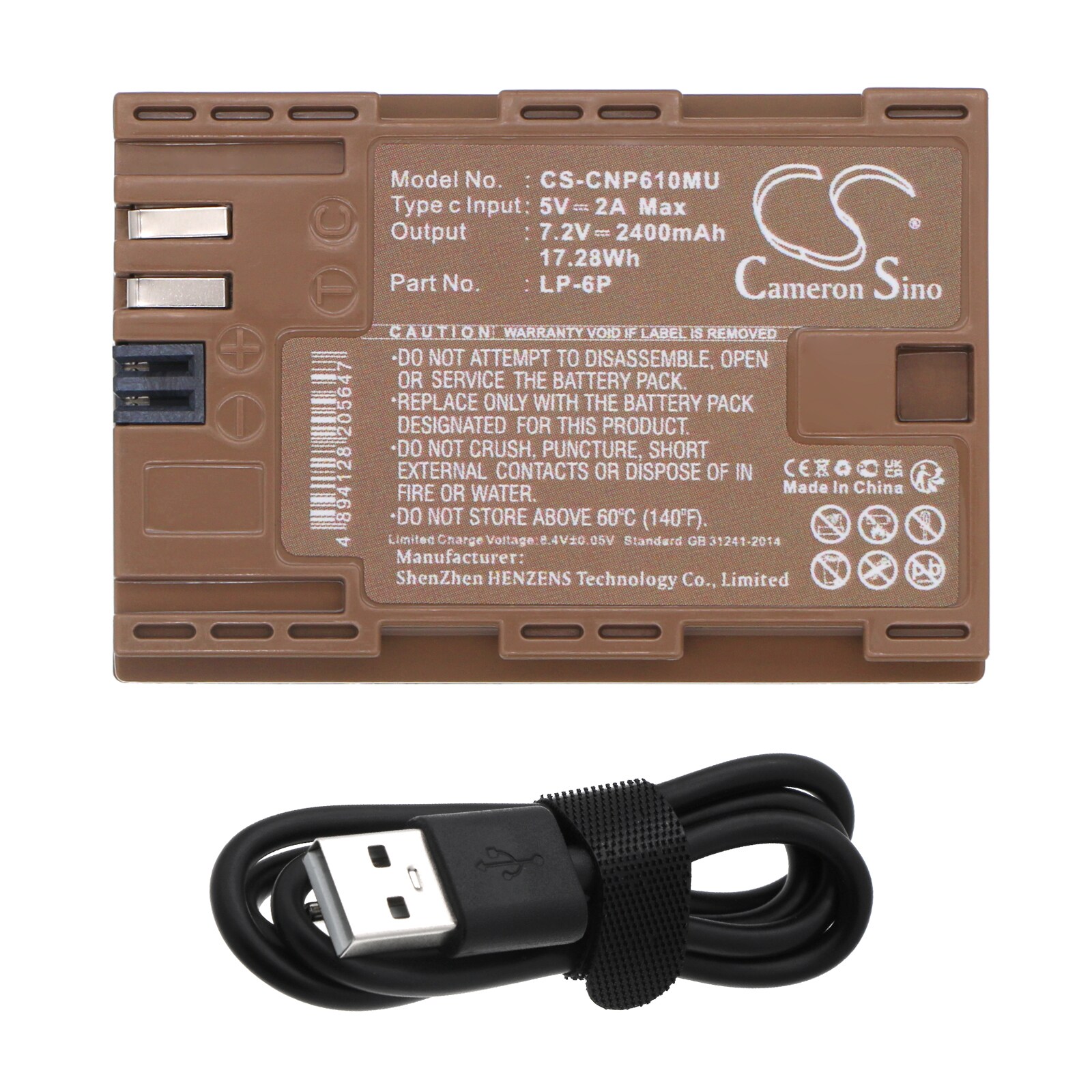Batteri till Kamera för Canon EOS 7D, EOS 6D, EOS 60D m.fl. / Kamerabatteri med USB-C, bild 5