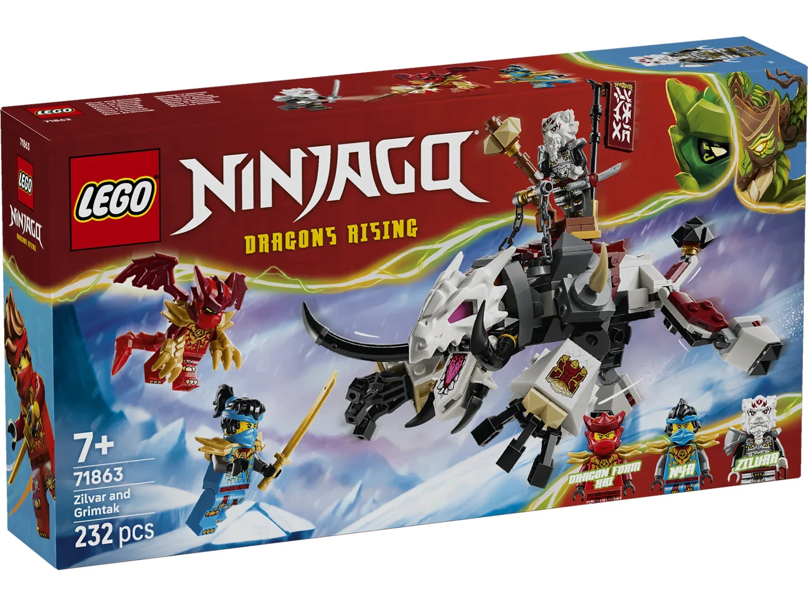 LEGO Ninjago Zilvar och drakodjuret Grimtak 71863, bild 4