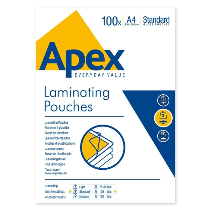 Lamineringsfickor A4 100-pack 100 mikron