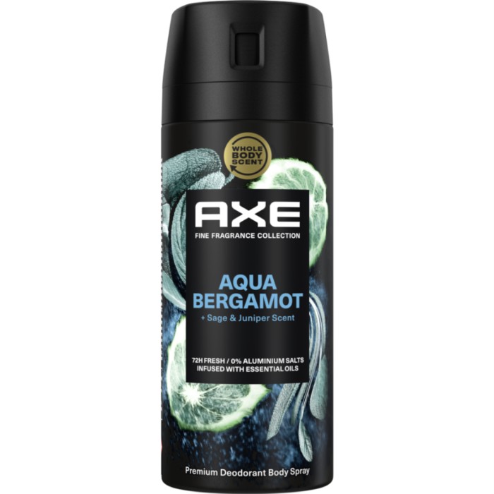 Axe 72h Fine Fragrance Aqua Bergamot Deodorant Bodyspray 150 ml
