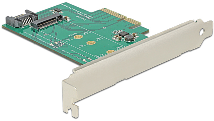 DeLOCK 88381, PCI-Express x4 adapter - 1xM.2 SATA SSD, M/B+M-fattning, bild 2