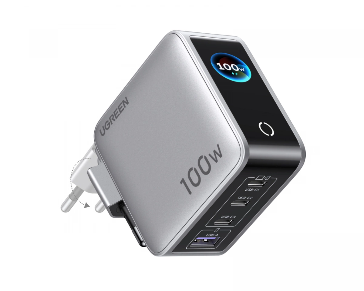 UGREEN Nexode 4-Portars Pro Laddare med Smart Display 100W