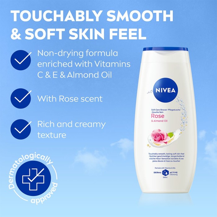 NIVEA Rose & Almond Oil Shower 250 ml, bild 2