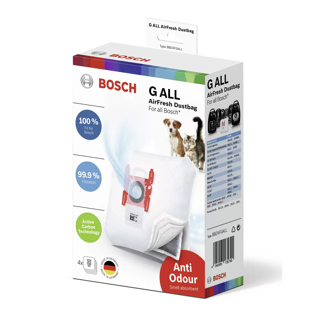 Bosch BBZAFGALL dammpåse 4 st