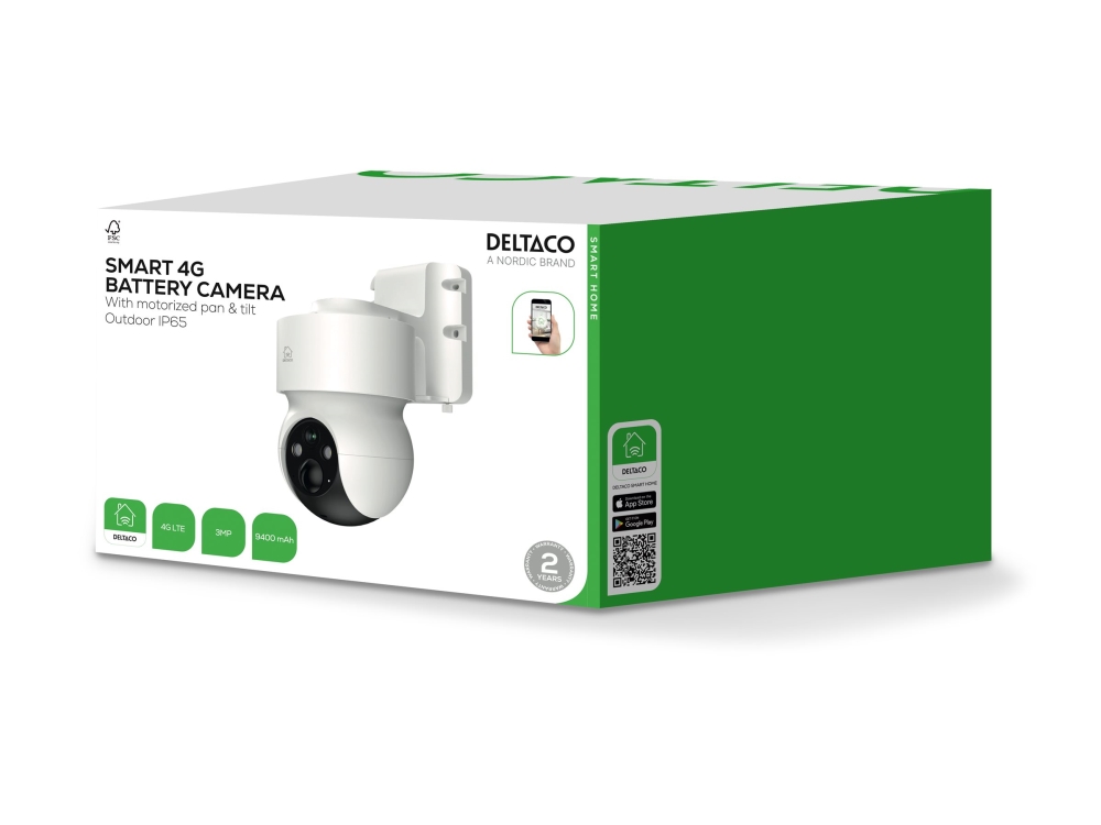 Deltaco Smart Home Smart Batteridriven 4G Övervakningskamera