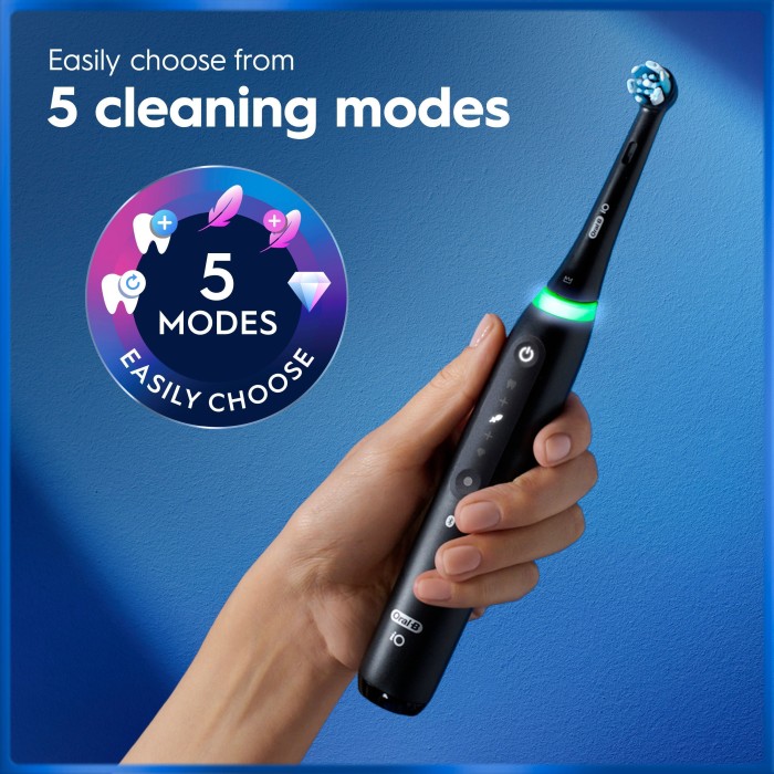Oral-B iO5 Duo Edition eltandborste, mattsvart & Quite White, bild 2