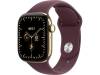 Apple Watch Series 12 GPS + Cellular 42 mm skinande guld titan, bourgogne Sportband - S/M, bild 2