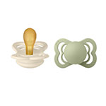 BIBS Pacifier Supreme Latex Ivory/Sage Size 1 2 st