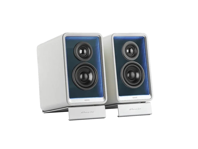 Edifier QR65 Desktop Active Monitor with GaN Charger, 2x35W RMS, Bluetooth/USB-A, RGB - Vit