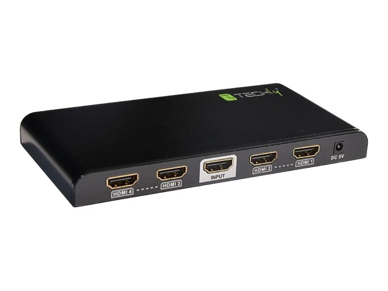 TECHly - Video/audiosplitter - 4 x HDMI - skrivbordsmodell