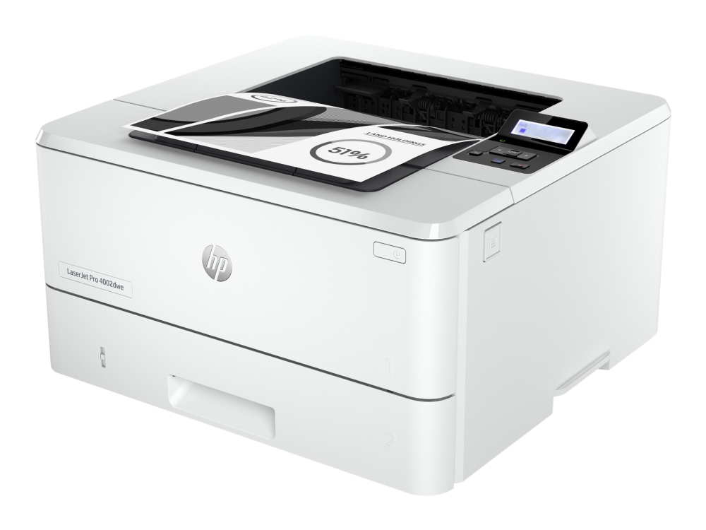 HP LaserJet Pro 4002dwe - Skrivare - svartvit - Duplex - laser - A4/Legal - 4800 x 600 dpi - upp till 40 sidor/minut - kapacitet: 350 ark - USB 2.0, Gigabit LAN, Bluetooth, Wi-Fi(n) - med HP+