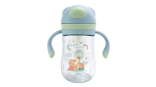 Greta Gris Evie Straw Cup-Flip Cap-240 ml Blå, bild 4